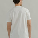 t shirt uomo cotone organico e cotone rigenerato bianca - Elio