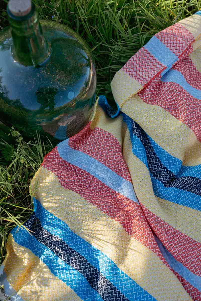Telo Mare Cotone Rigenerato Libeccio Giallo - Rifò Lab Moda circolare made in Italy