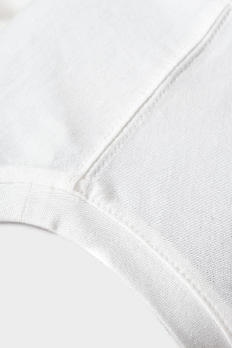 Bianco Latte | tshirt cotone uomo organico e cotone rigenerato Elio