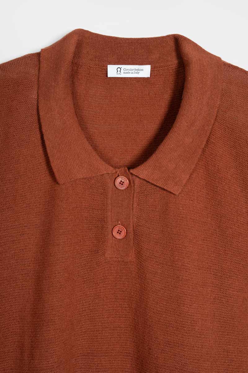 Polo Donna Lino Riciclato Nina Blu