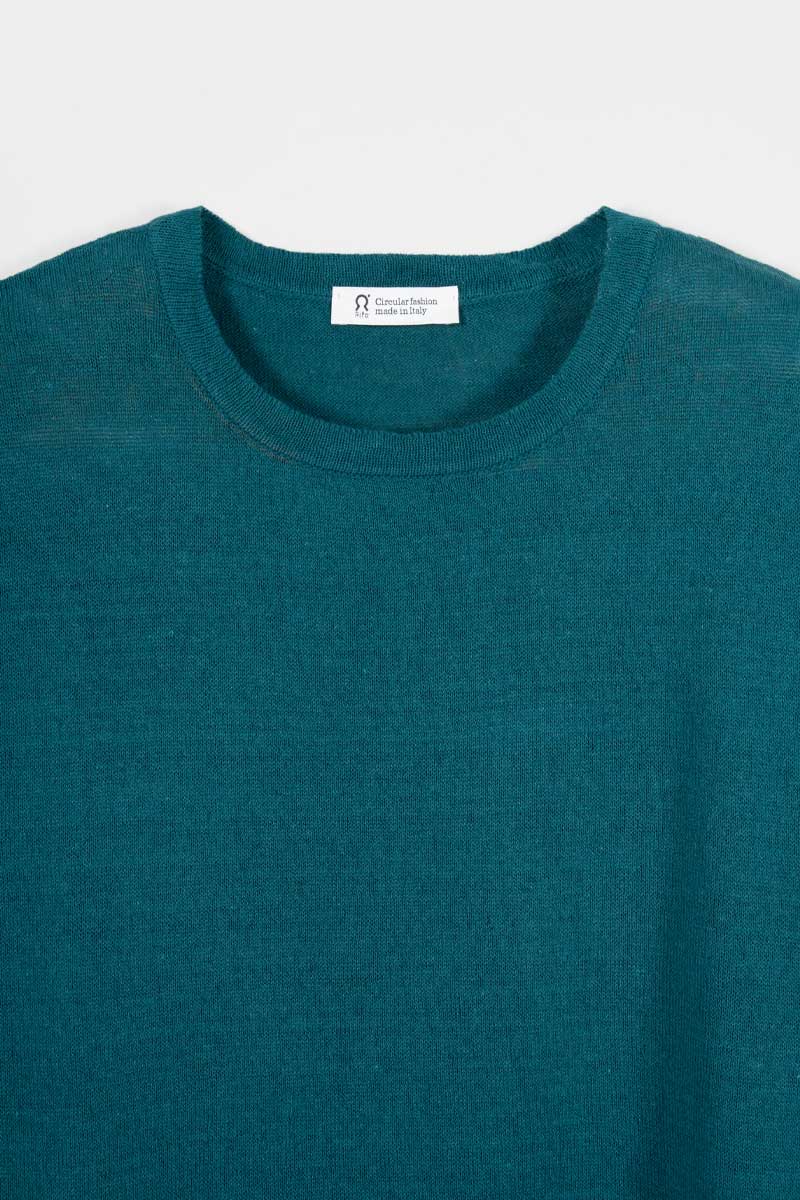 T-shirt in Maglia Donna Lino Riciclato Febe - Rifò Lab Moda circolare made in Italy