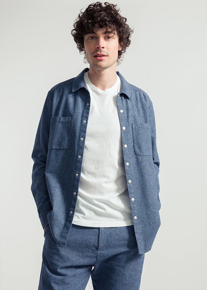 Denim | Camicia unisex jeans rigenerato