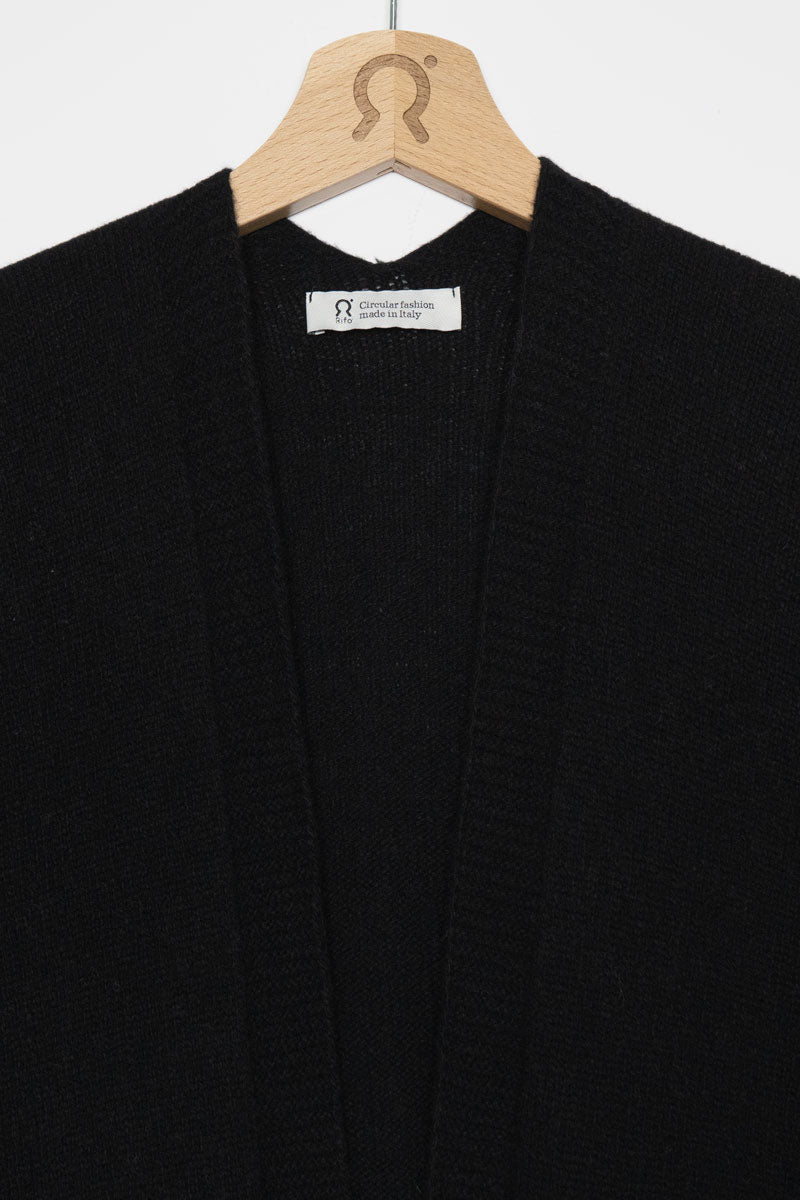 Nero Ardesia | Cardigan Donna Cashmere Rigenerato Edi