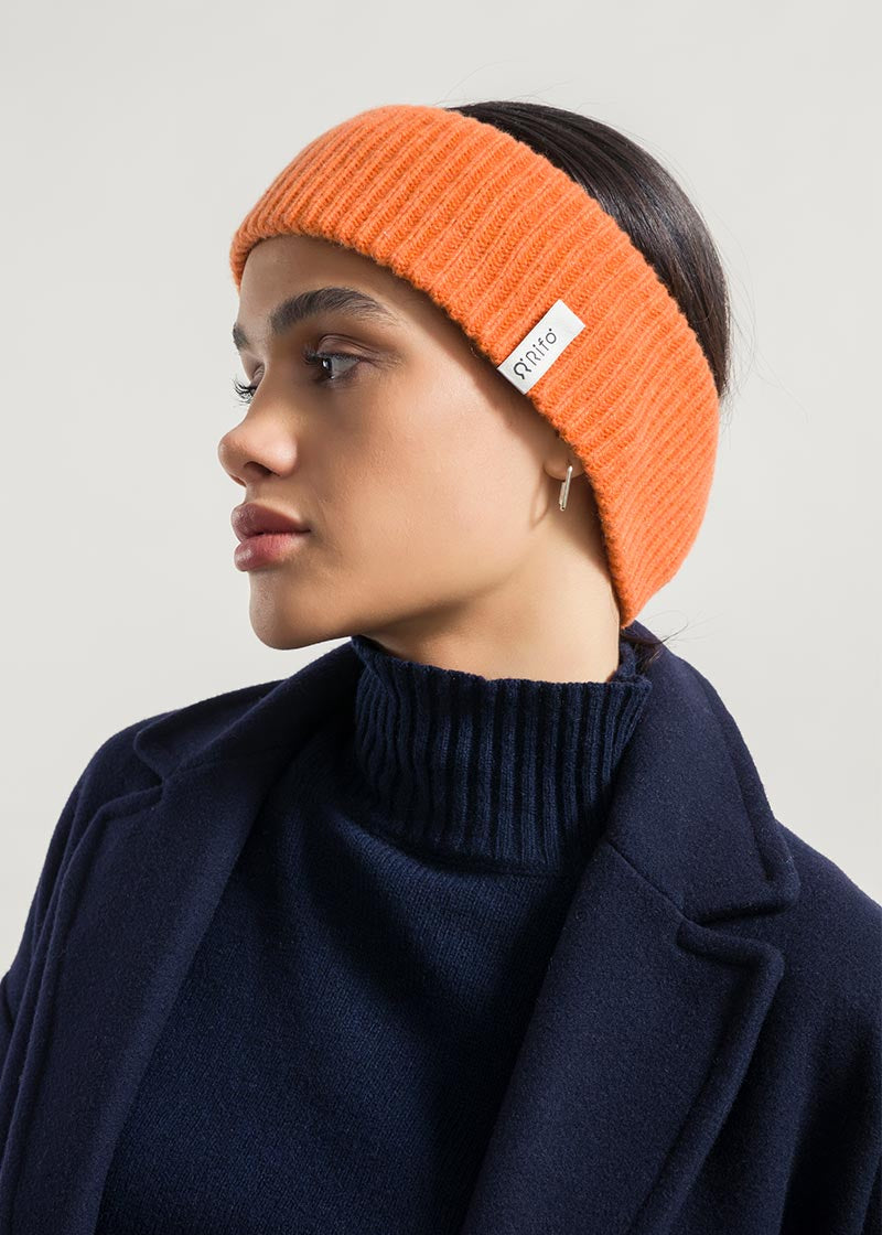Arancio Becco d'Oca | Fascia Cashmere Rigenerato Lara