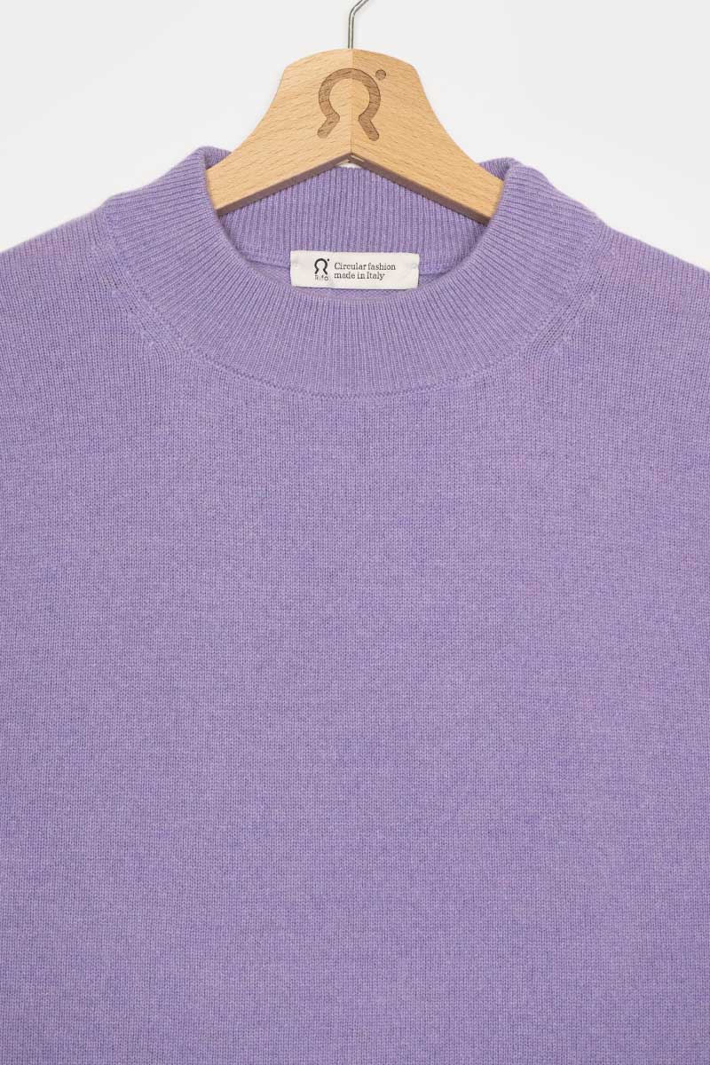 Viola Glicine | Maglia donna light cashmere rigenerato