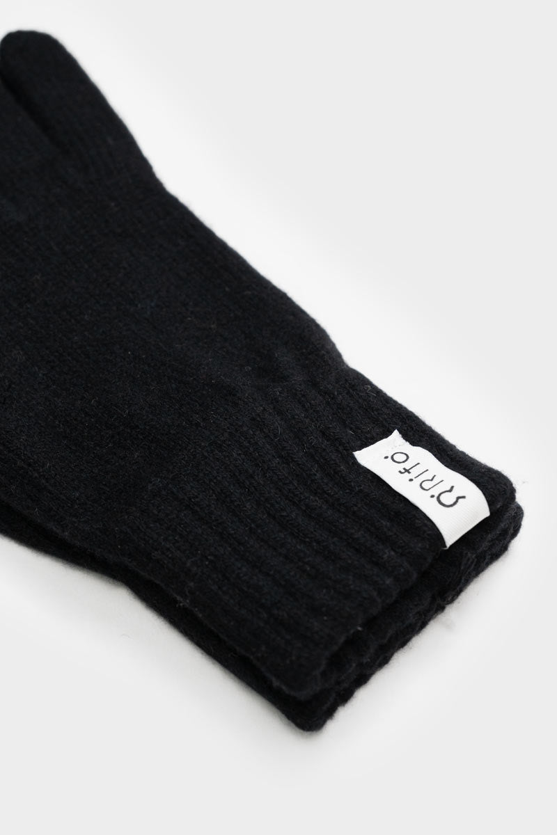 Nero Ardesia | Guanti donna cashmere rigenerato