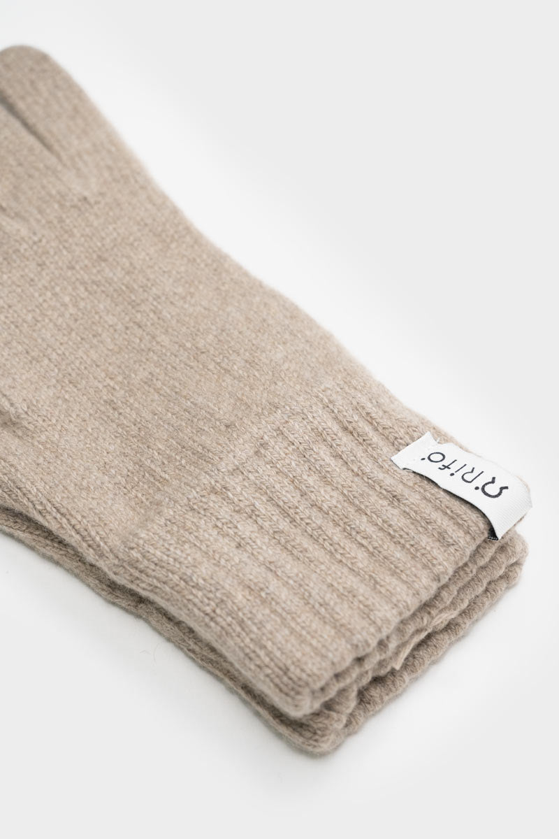 Beige Sabbia | Guanti donna cashmere rigenerato