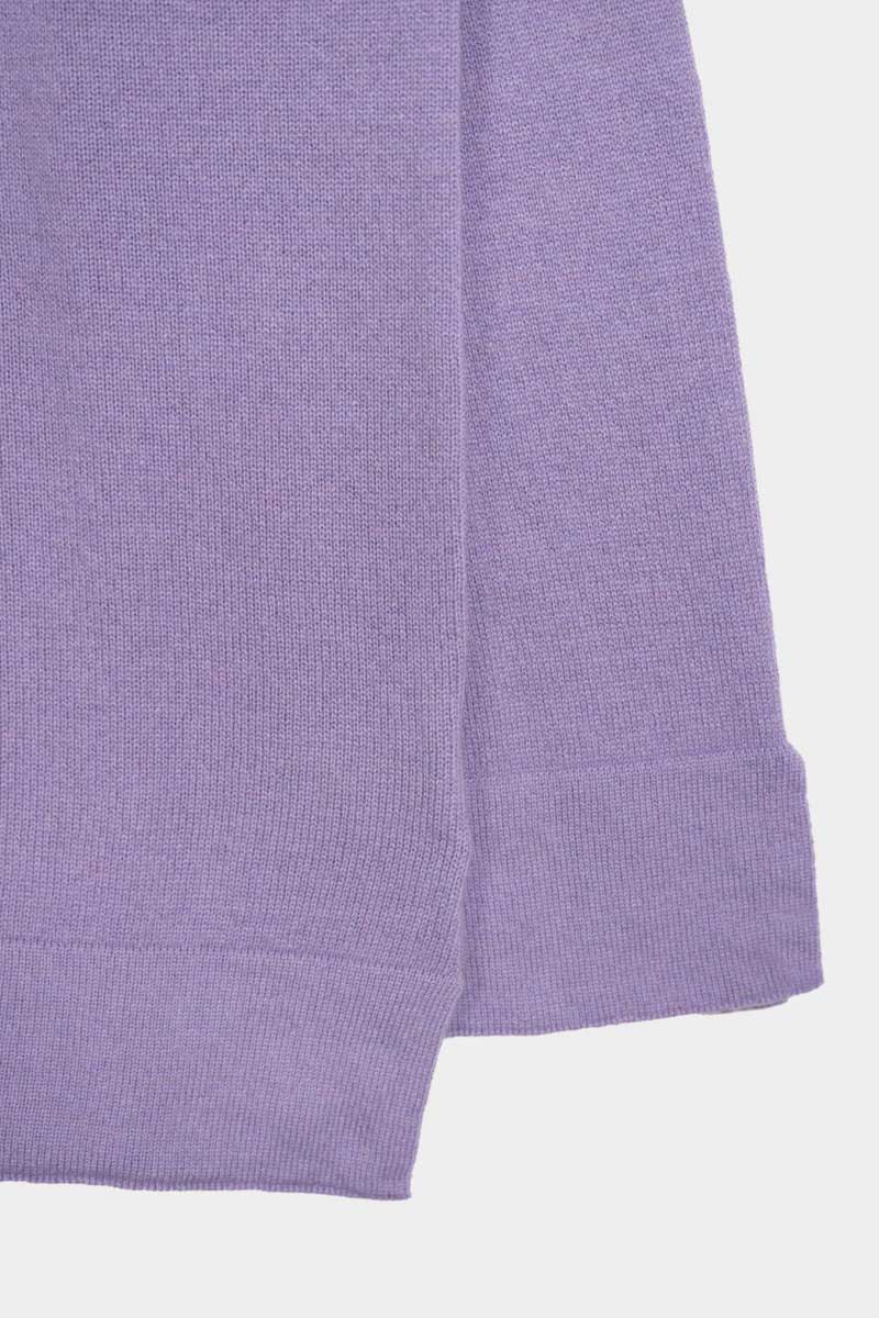 Viola Glicine | maglia light cashmere rigenerato scollo V