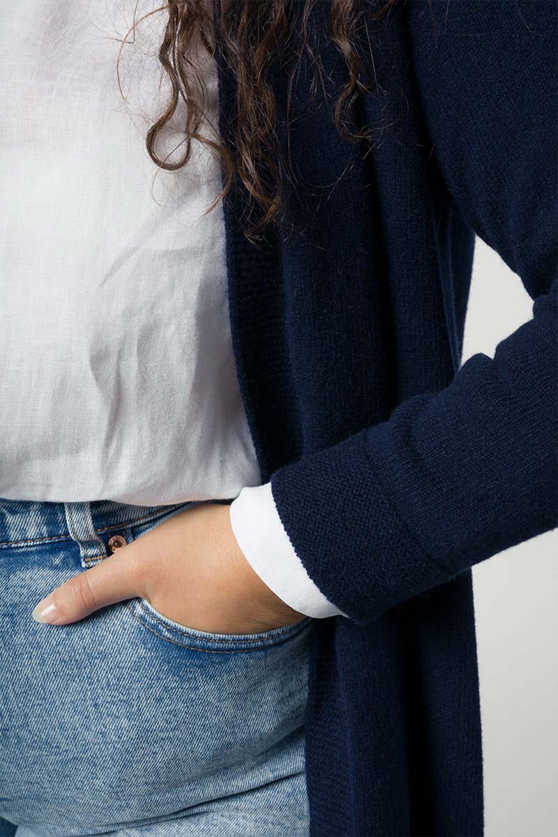 Blu Mora | Cardigan Donna Cashmere Rigenerato Venere