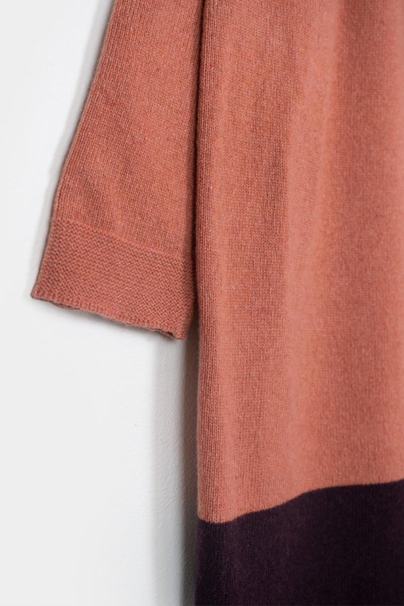 Rosa Pompelmo | Cardigan Donna Cashmere Rigenerato Venere