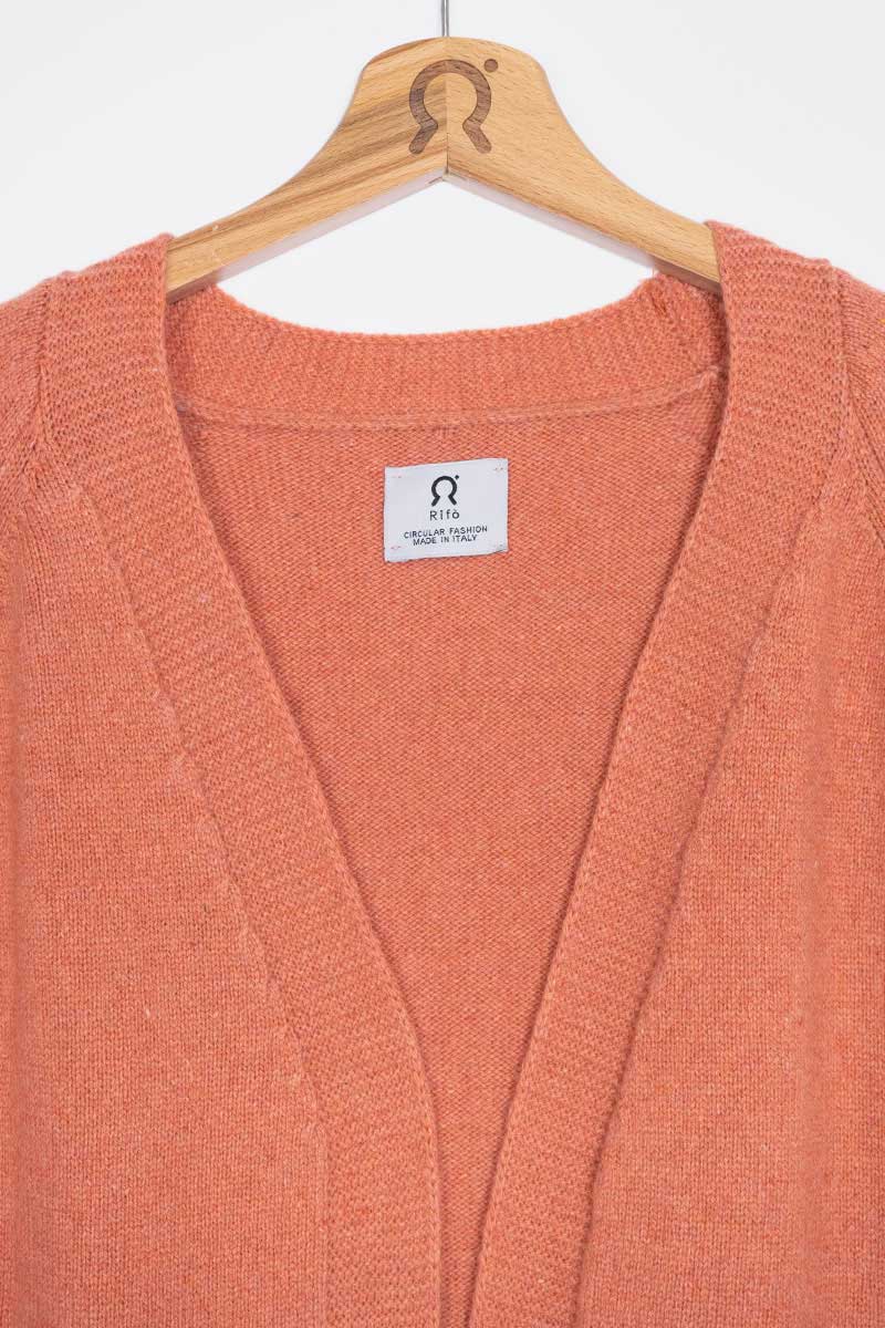 Rosa Pompelmo | Cardigan Donna Cashmere Rigenerato Venere