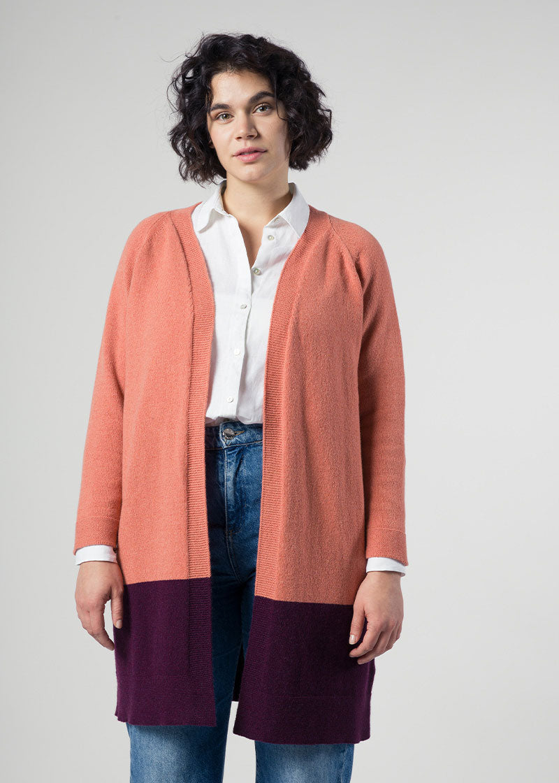 Rosa Pompelmo | Cardigan Donna Cashmere Rigenerato Venere