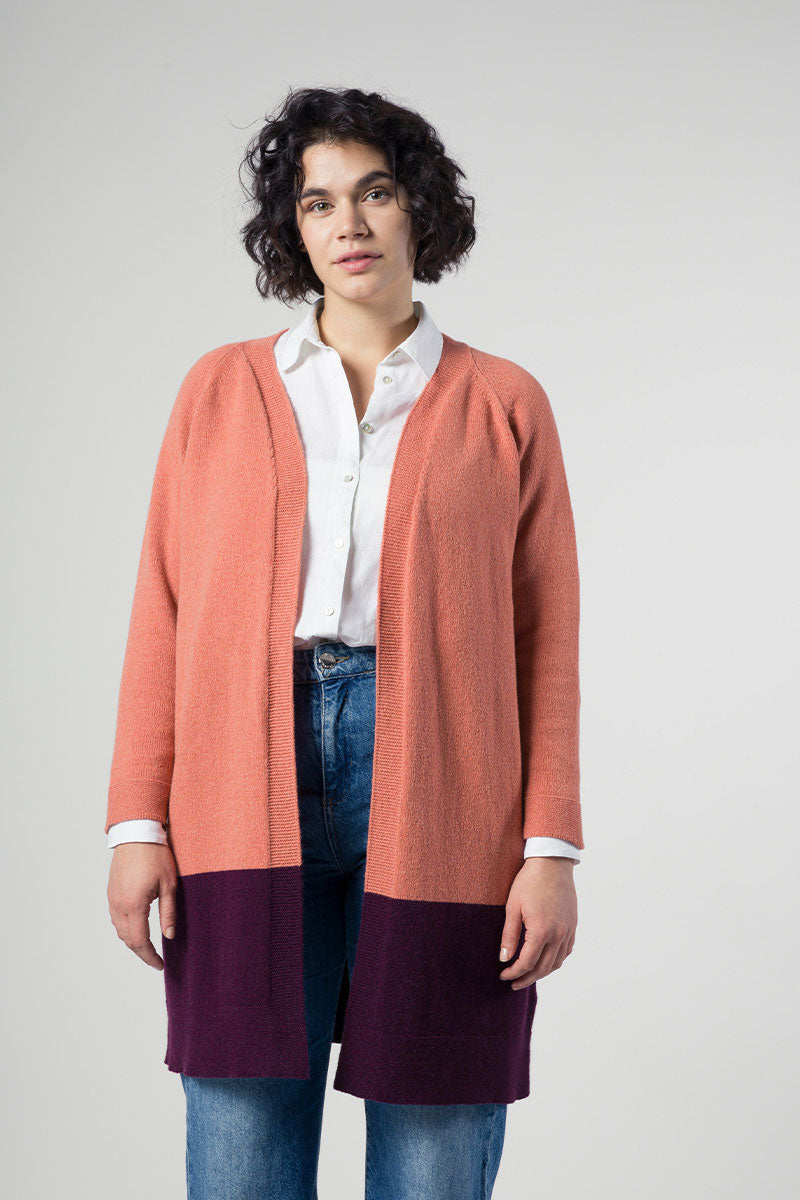 Rosa Pompelmo | Cardigan Donna Cashmere Rigenerato Venere