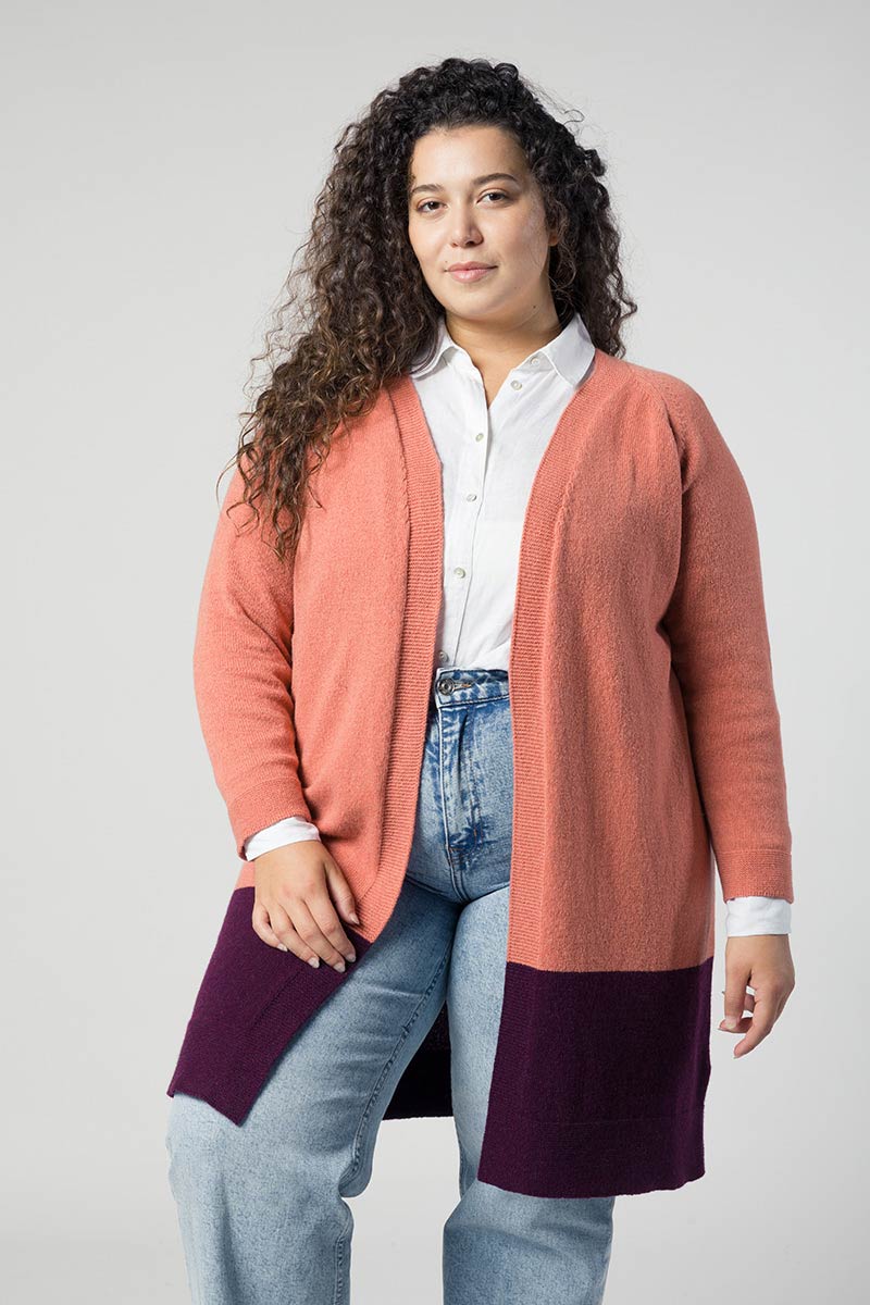 Rosa Pompelmo | Cardigan Donna Cashmere Rigenerato Venere