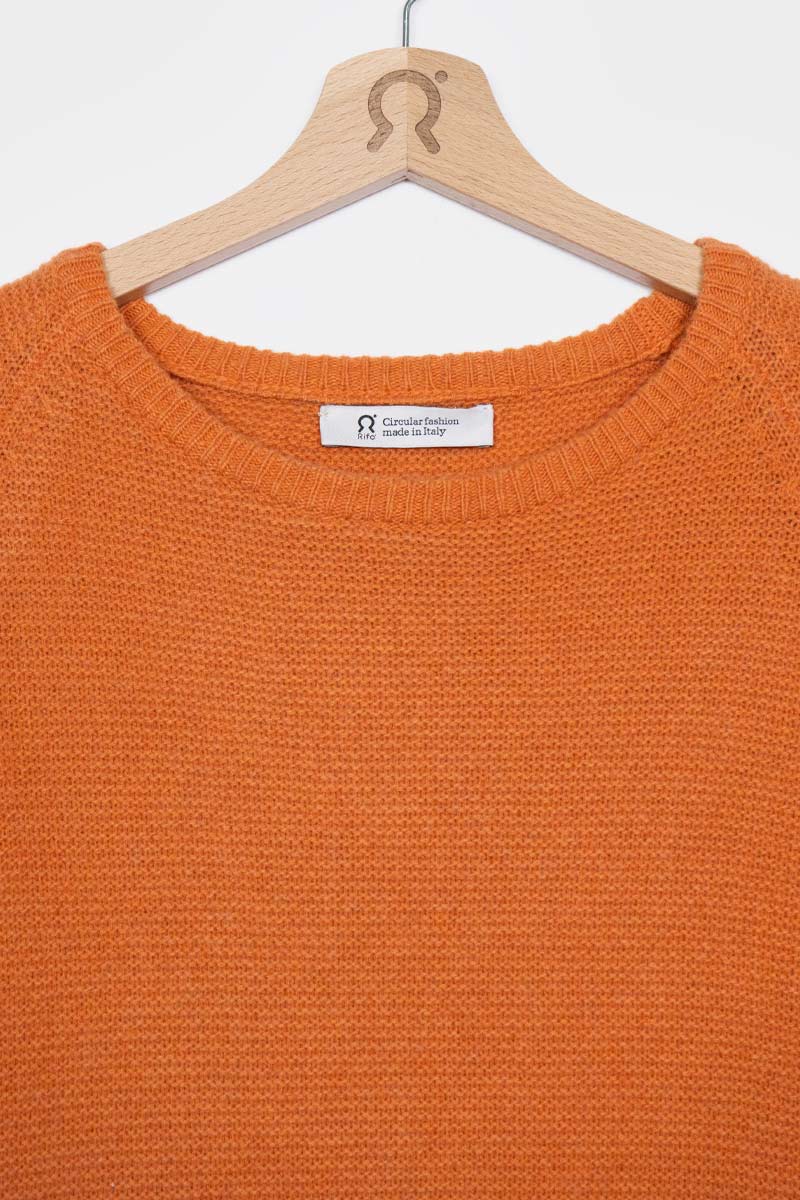 Arancio Becco d'Oca | Maglia cashmere rigenerato