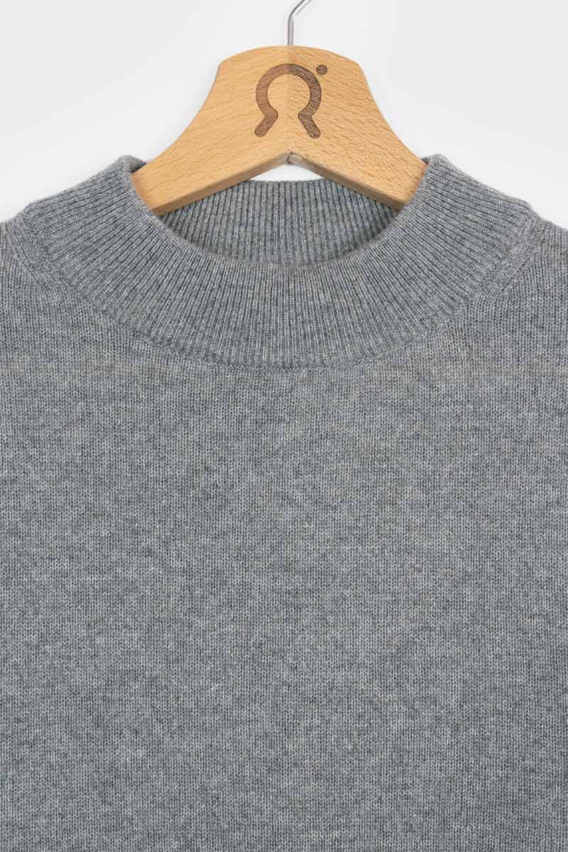 Grigio Cemento | Maglia donna cashmere rigenerato