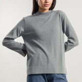 Grigio Cemento | Maglia donna cashmere rigenerato