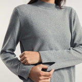 Grigio Cemento | Maglia donna cashmere rigenerato