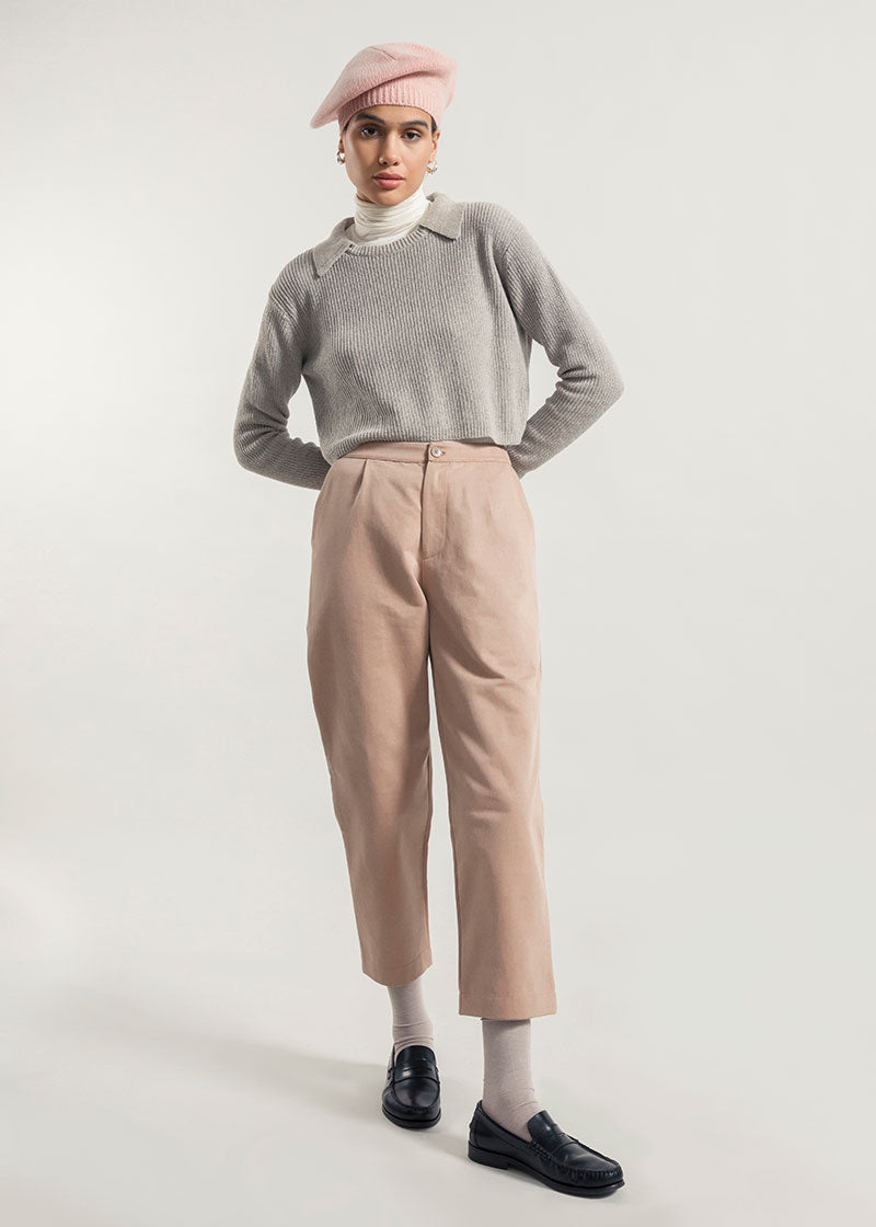 Grigio Ghiaccio | Maglia Donna Cotone Rigenerato Olivia