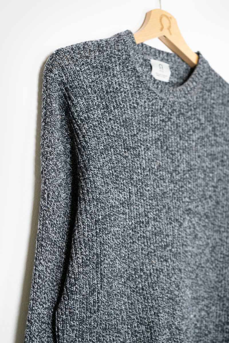Chanteclaire Mar Nero | Maglioncino cotone jeans rigenerato paricollo