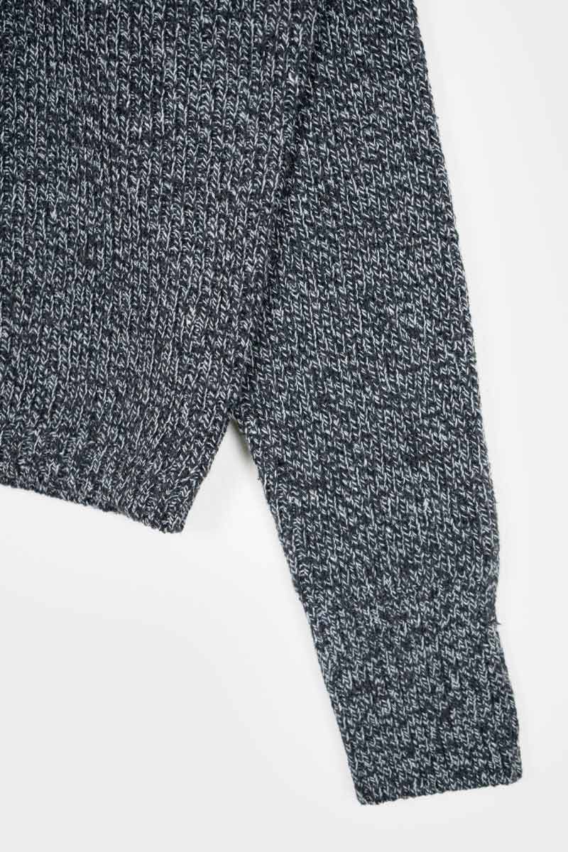 Chanteclaire Mar Nero | Maglioncino cotone jeans rigenerato paricollo