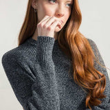 Chanteclaire Mar Nero | Maglioncino cotone jeans rigenerato paricollo
