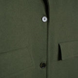 Verde Felce | Cappotto lungo donna lana rigenerata