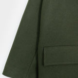 Verde Felce | Cappotto lungo donna lana rigenerata