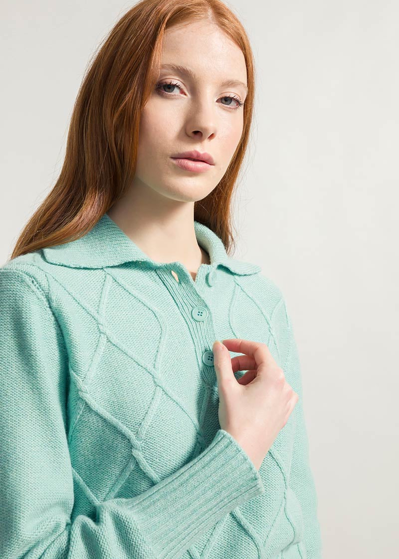Verde Menta | Maglia Donna Lana Rigenerata Sara