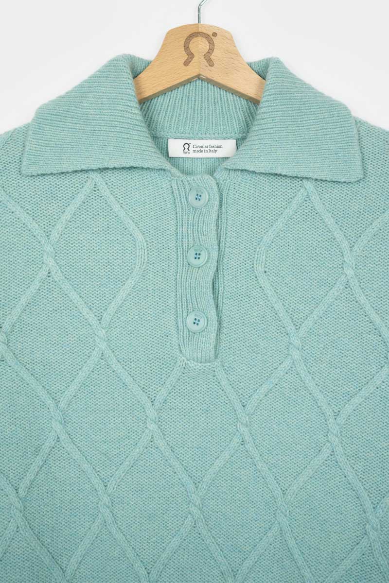 Verde Menta | Maglia Donna Lana Rigenerata Sara