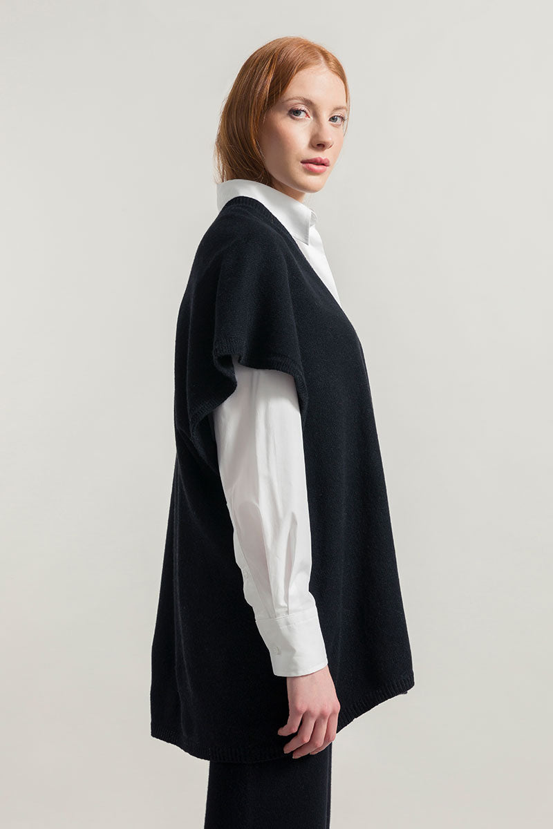 Nero Ardesia | Cardigan Donna Cashmere Rigenerato Edi