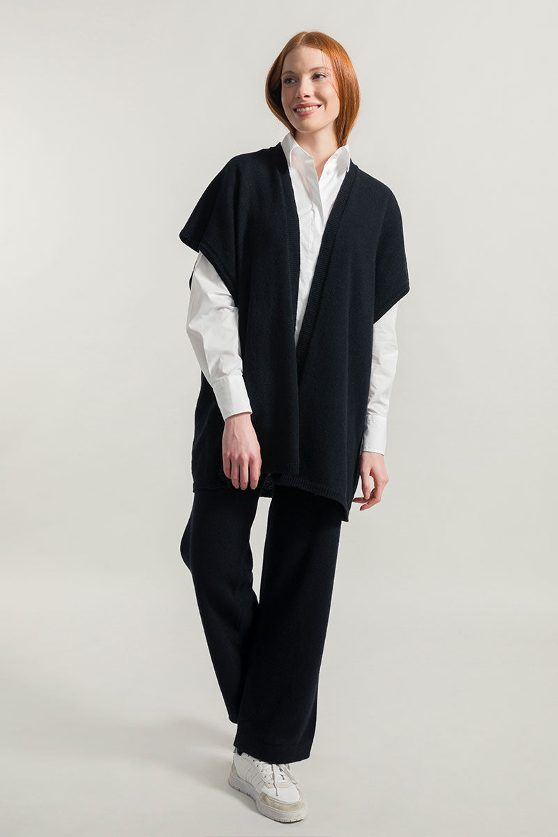 Nero Ardesia | Cardigan Donna Cashmere Rigenerato Edi