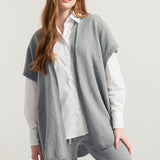 Grigio Calce | Cardigan Donna Cashmere Rigenerato Edi