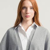 Grigio Calce | Cardigan Donna Cashmere Rigenerato Edi