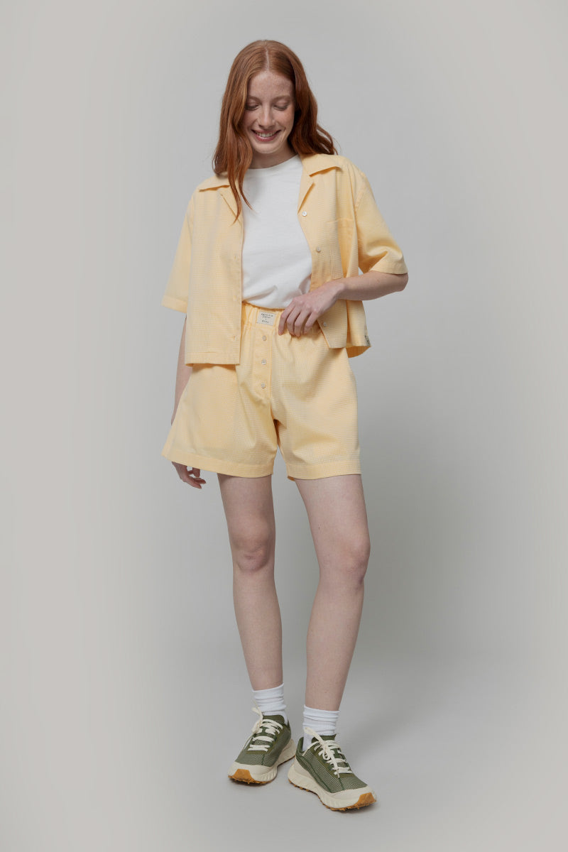 Pantaloncini Boxer Donna Cotone Inghirami Allegra Gialli - Rifò Lab Moda circolare made in Italy
