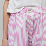Pantaloncini Boxer Donna a Righe Rosa  Cotone Inghirami Allegra Gialli - Rifò Lab Moda circolare made in Italy
