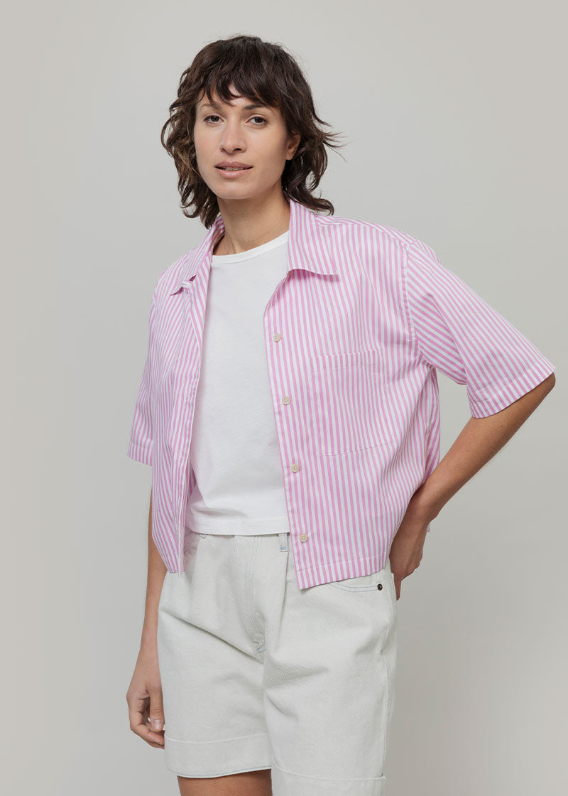 Camicia Bowling a Righe Donna Cotone Inghirami Marta - Rifò Lab Moda circolare made in Italy