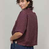 Camicia Donna Bordeaux Maniche Corte Sveva - Inghirami x Rifò