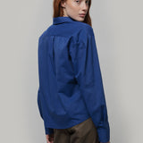 Camicia Donna Cotone Blu Dead stock Florence - Rifò Lab Moda circolare made in Italy