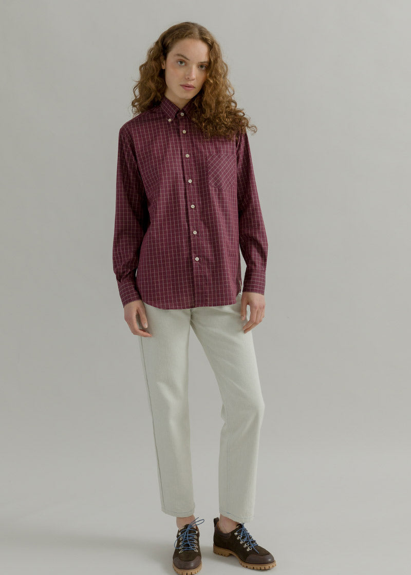 Camicia a Quadri Donna Cotone Inghirami Stefania - Rifò Lab Moda circolare made in Italy 