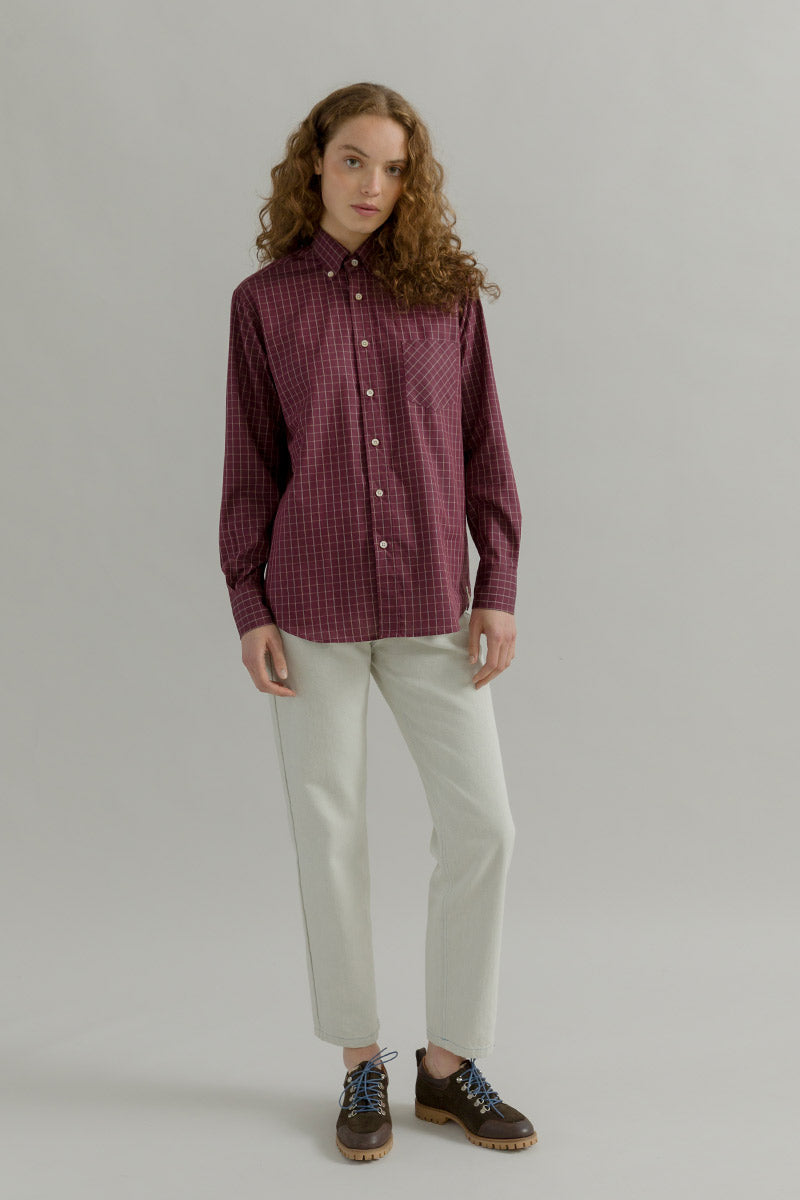 Camicia a Quadri Donna Cotone Inghirami Stefania - Rifò Lab Moda circolare made in Italy 
