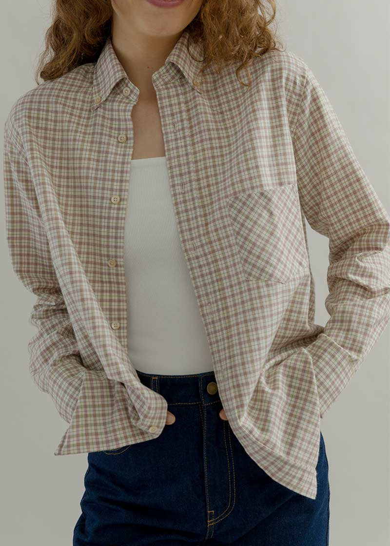 Camicia a Quadri Donna Cotone Inghirami Stefania - Rifò Lab Moda circolare made in Italy 