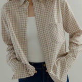 Camicia a Quadri Donna Cotone Inghirami Stefania - Rifò Lab Moda circolare made in Italy 