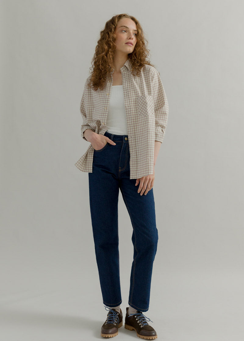 Camicia a Quadri Donna Cotone Inghirami Stefania - Rifò Lab Moda circolare made in Italy 