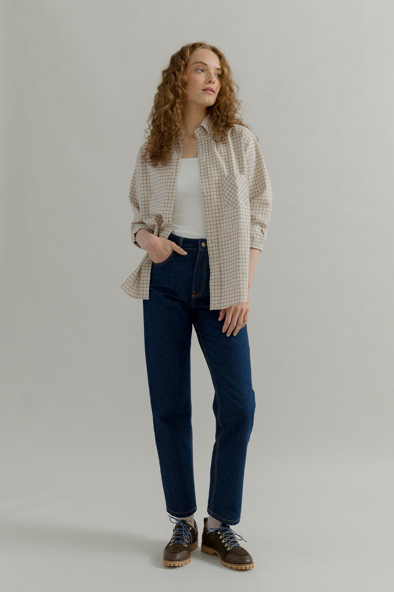 Camicia a Quadri Donna Cotone Inghirami Stefania - Rifò Lab Moda circolare made in Italy 