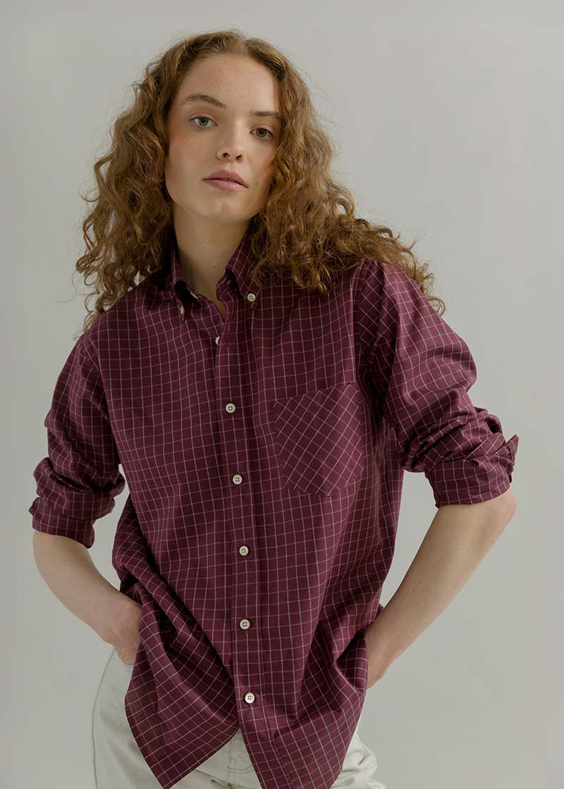 Camicia a Quadri Donna Cotone Inghirami Stefania - Rifò Lab Moda circolare made in Italy 