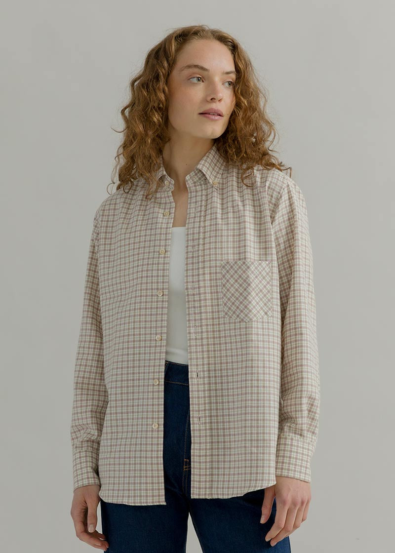 Camicia a Quadri Donna Cotone Inghirami Stefania - Rifò Lab Moda circolare made in Italy 
