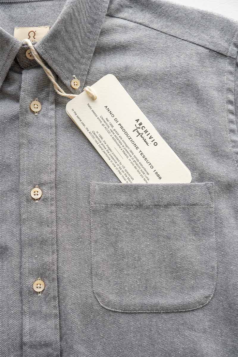 Camicia Uomo Elegante Azzurra Cotone Oxford Manlio - Archivio Inghirami x Rifò moda circolare made in Italy 