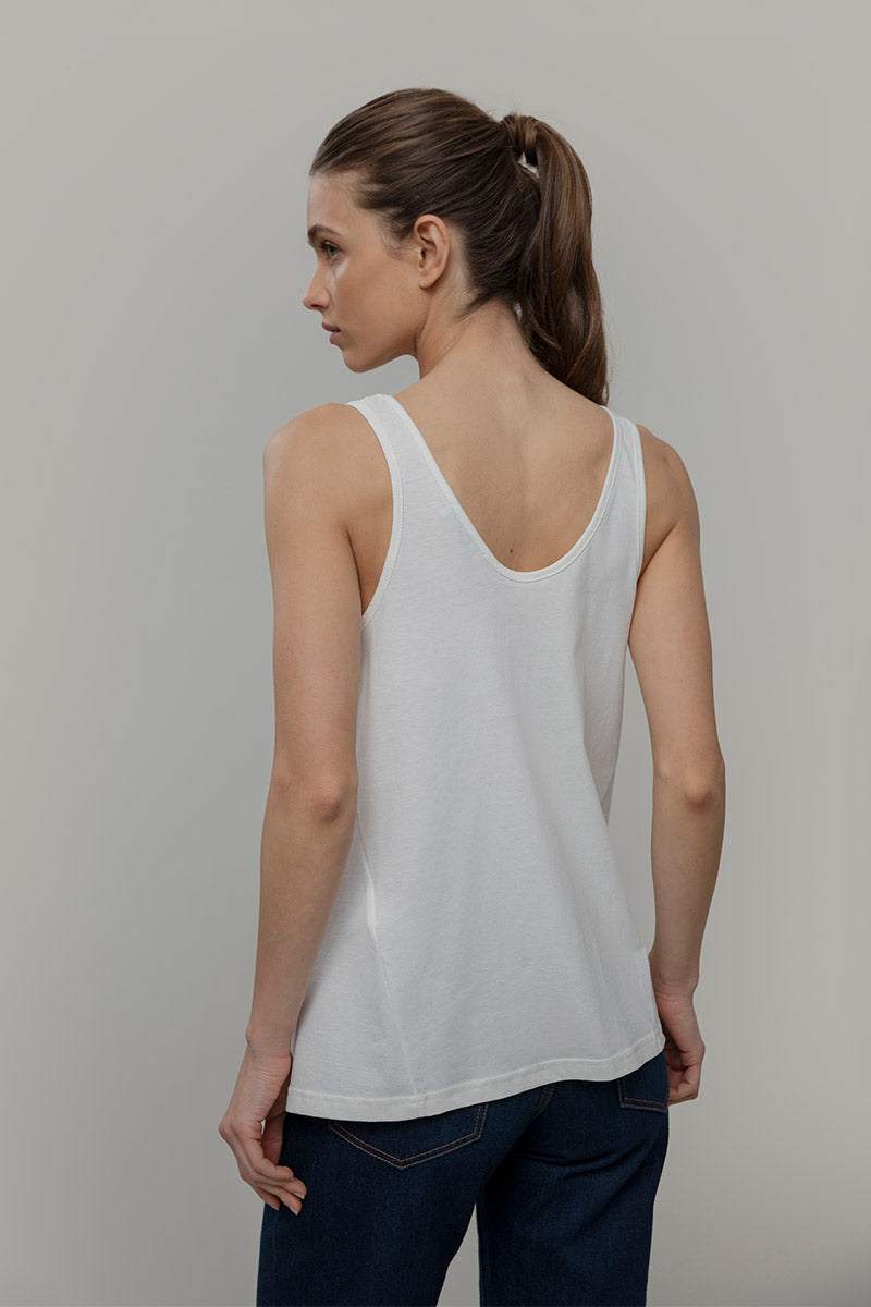 Canotta Donna Cotone Rigenerato Amina - Rifò Lab Moda circolare made in Italy