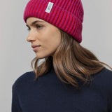 Beanie Cappello Uomo e Donna Cashmere Fucsia Teo - Rifò Lab Moda circolare made in Italy